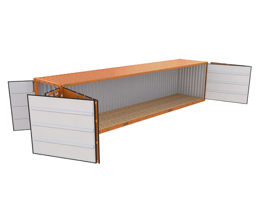 Container con abertura lateral 40pies HC Open Side con 2 puertas - Imagen 4