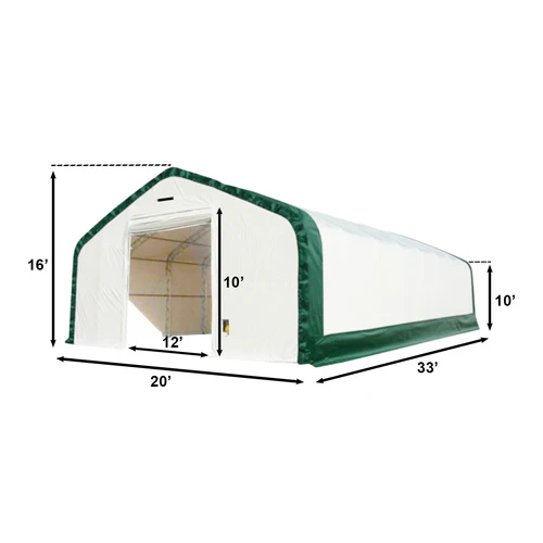 Cobertizo de almacenamiento de doble entramado W20’xL33’xH16′ – Protección robusta y versátil - Imagen 2
