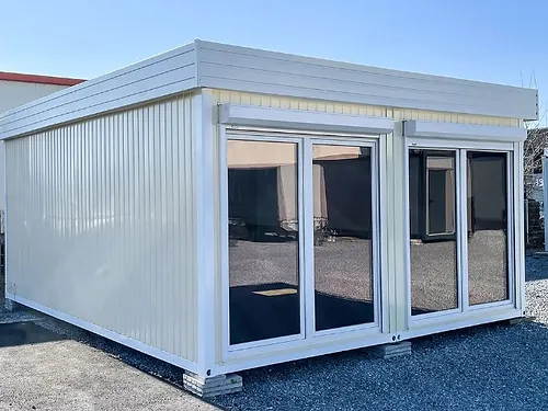 Contenedor de oficina doble – 29,4 m², modular, personalizable