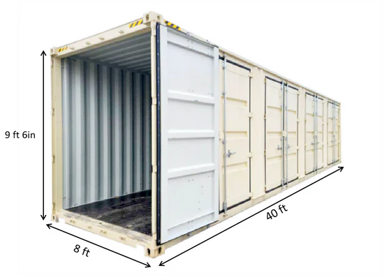 High Cube Container 40 Pies con 4 Puertas Laterales – Acceso y Protección Total - Imagen 4