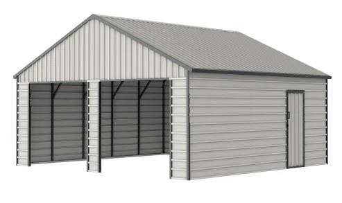 Garaje metálico 21x19FT – Espacio robusto para su vehículo y más