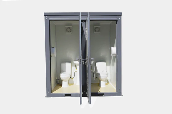 Palo de aseo portátil – 2 cabinas privadas - Imagen 2