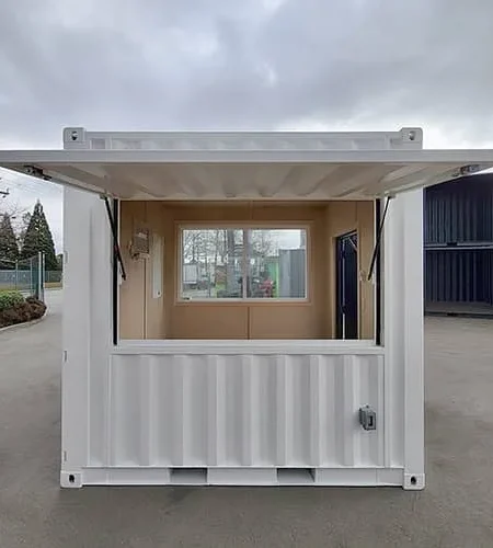 Contenedor cafetería de 10 pies – Nuevo, acabado blanco