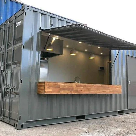 Contenedor comercial de 20 pies para bares y pequeños comercios